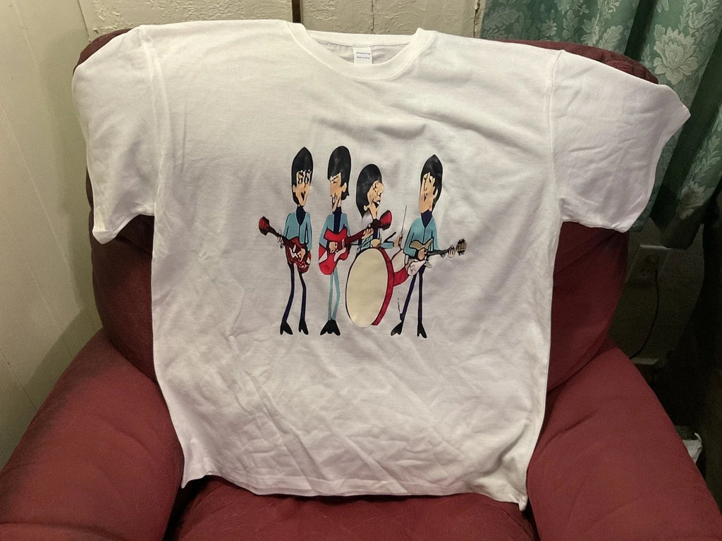 Beatles Cartoon Animation White cotton size L - Adult & Kids T-Shirts, Sweatshirts & Hoodies apparel design preview 1