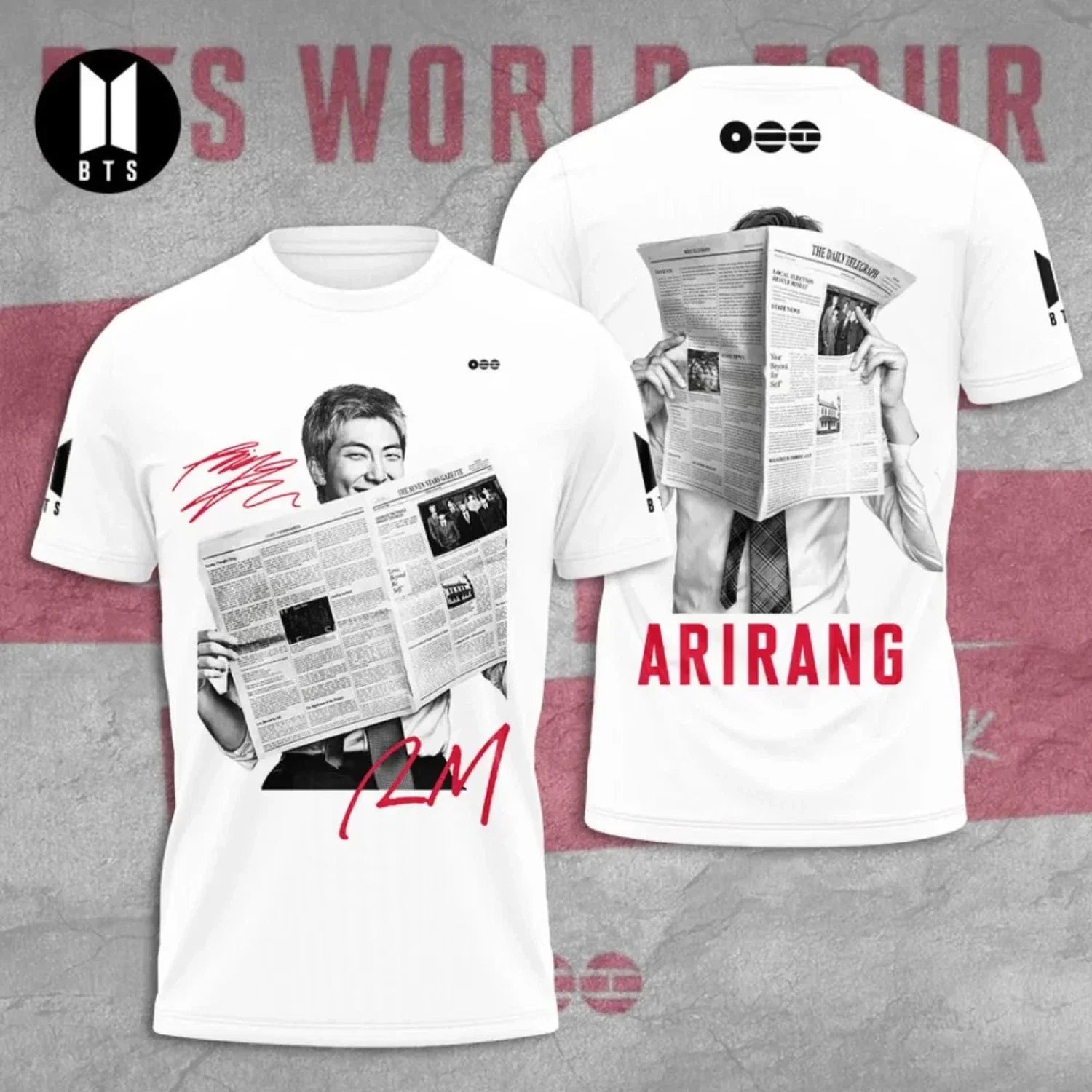 BTS World Tour 2026 ARIRANG x RM AOP Size S-5XL - Adult & Kids T-Shirts, Sweatshirts & Hoodies apparel design preview 1