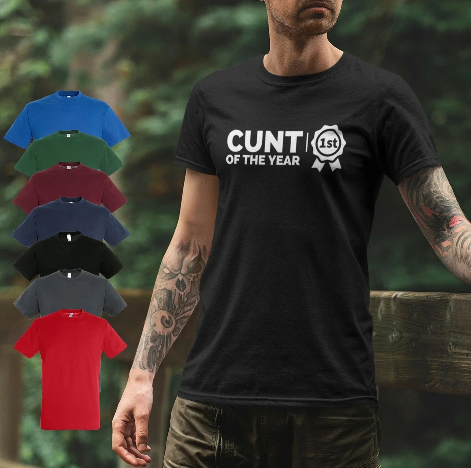 NO 1 C**T OF THE YEAR MALE ADULTS NOVELTY GIFT RUDE - Adult & Kids T-Shirts, Sweatshirts & Hoodies apparel design preview 1