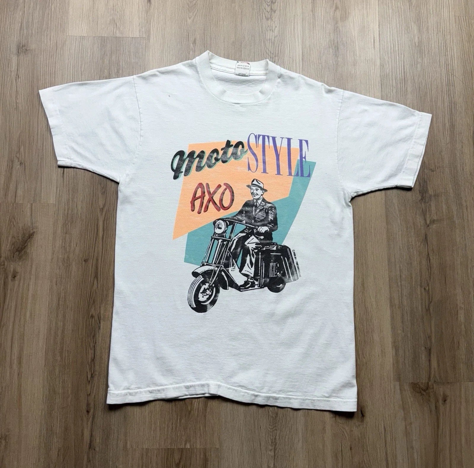 80s VINTAGE Moto Style AXO Pop Art Obscure RARE Size - Adult & Kids T-Shirts, Sweatshirts & Hoodies apparel design preview 1