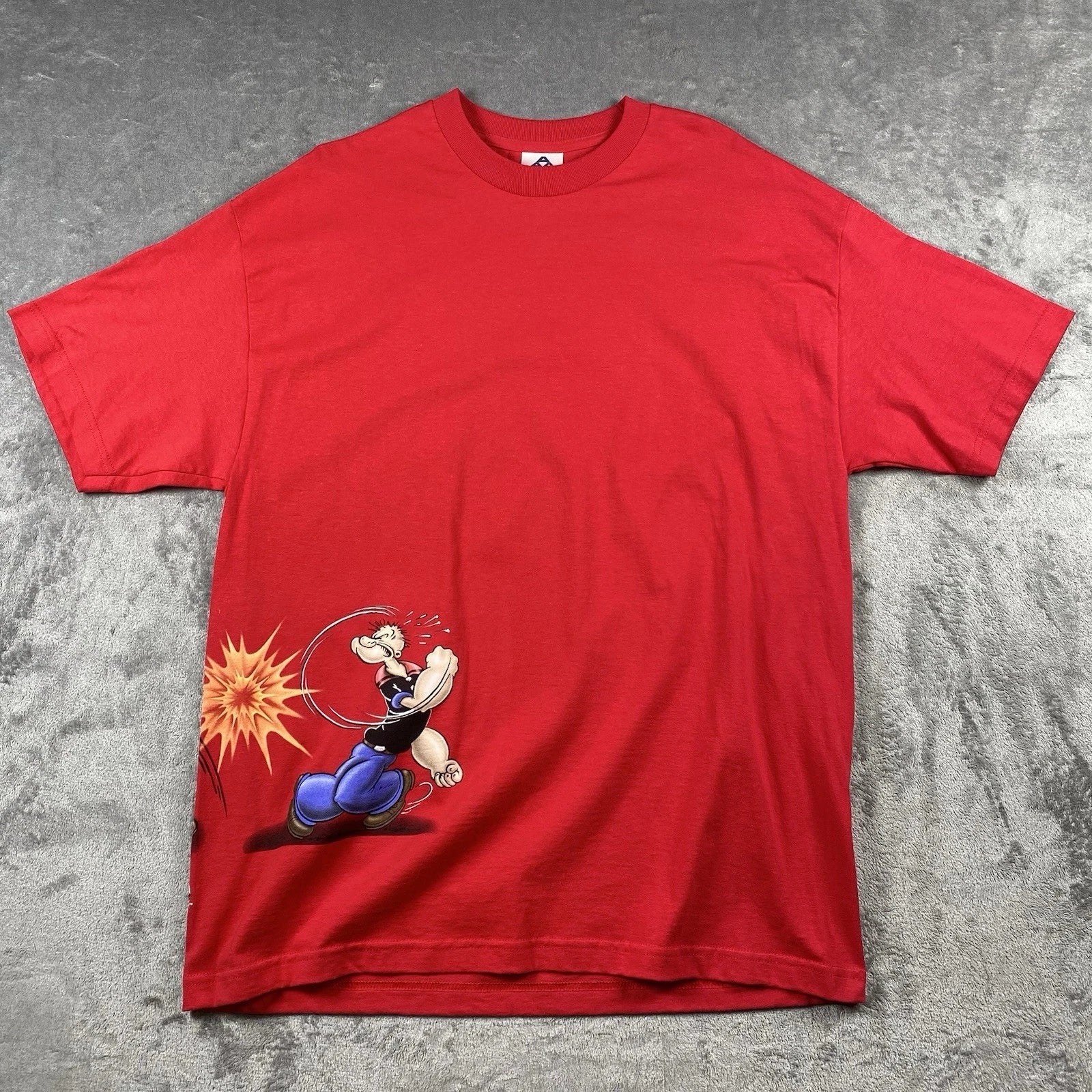 Vintage Popeye Bluto Mens Sz XL Red USA Made Cartoon - Adult & Kids T-Shirts, Sweatshirts & Hoodies apparel design preview 1