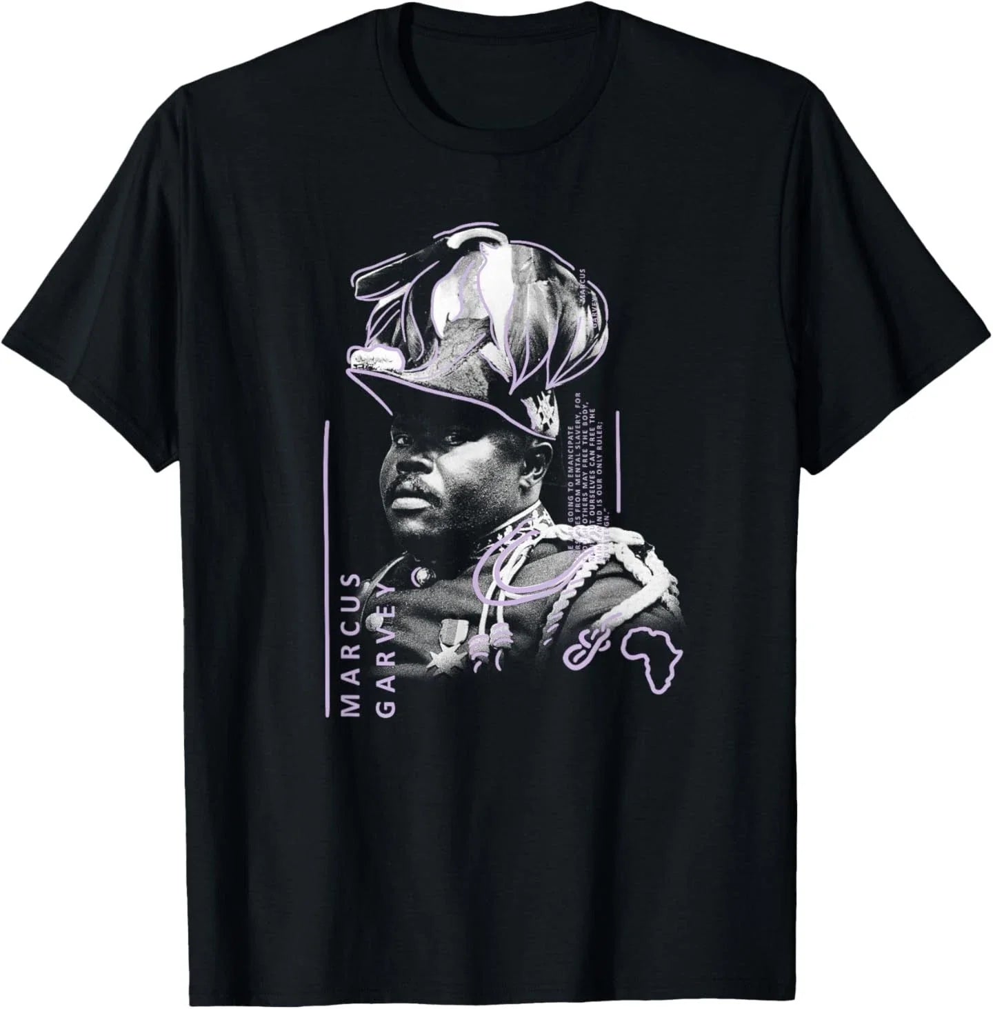 Marcus Garvey Quote Front Back - Adult & Kids T-Shirts, Sweatshirts & Hoodies apparel design preview 1