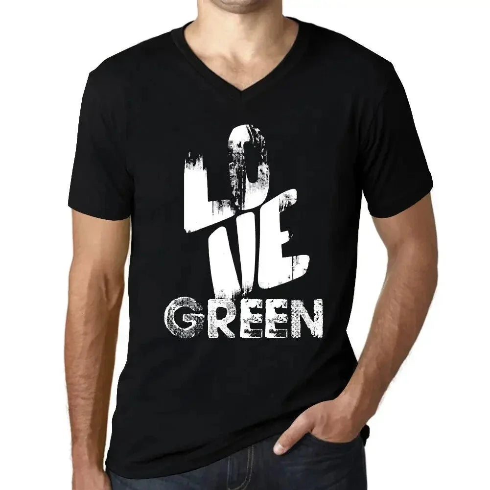 Men's Graphic V Neck Love Green Eco-Friendly Limited - Adult & Kids T-Shirts, Sweatshirts & Hoodies apparel design preview 1