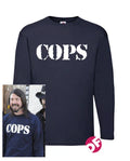 COPS as worn by Dave Grohl Adults Small-4XL and kids - Adult & Kids T-Shirts, Sweatshirts & Hoodies apparel design preview 1