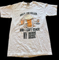 VTg Y2K Mens Large White Help I Can't Reach My Beer - Adult & Kids T-Shirts, Sweatshirts & Hoodies apparel design preview 1