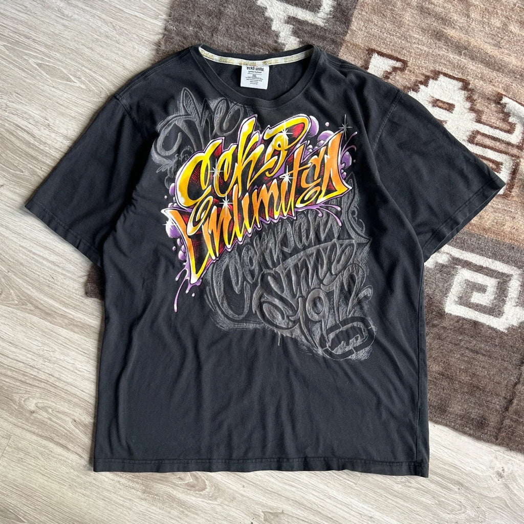 Ecko Unltd Mens XXL Black Graphic Graffiti Streetwear - Adult & Kids T-Shirts, Sweatshirts & Hoodies apparel design preview 1