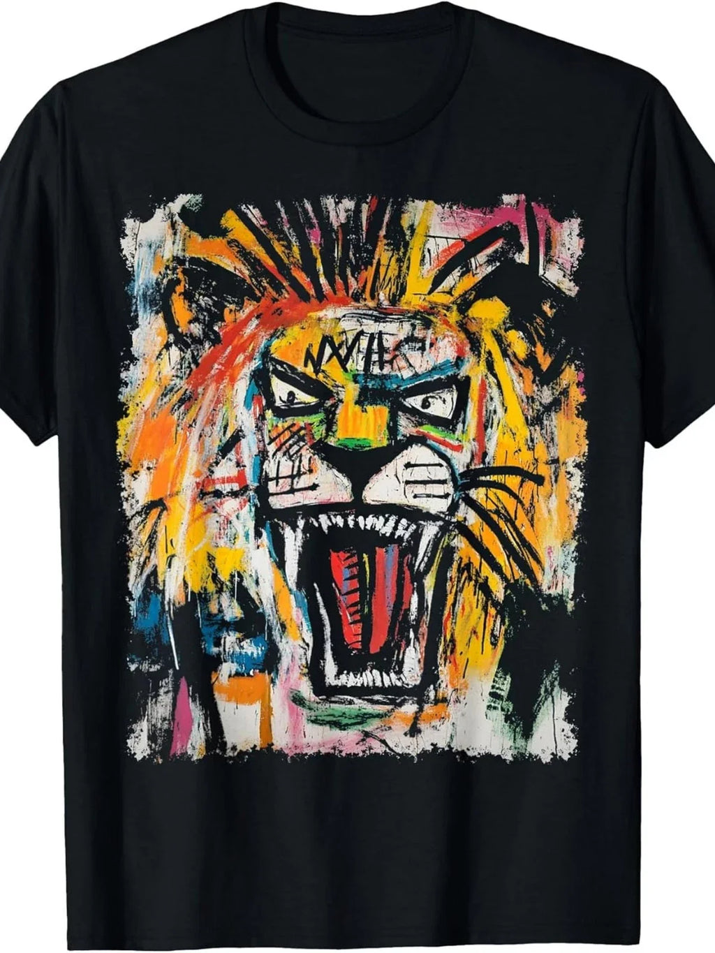 Pop Art Style Lion 90s Graffiti .jpgSame for men and - Adult & Kids T-Shirts, Sweatshirts & Hoodies apparel design preview 1
