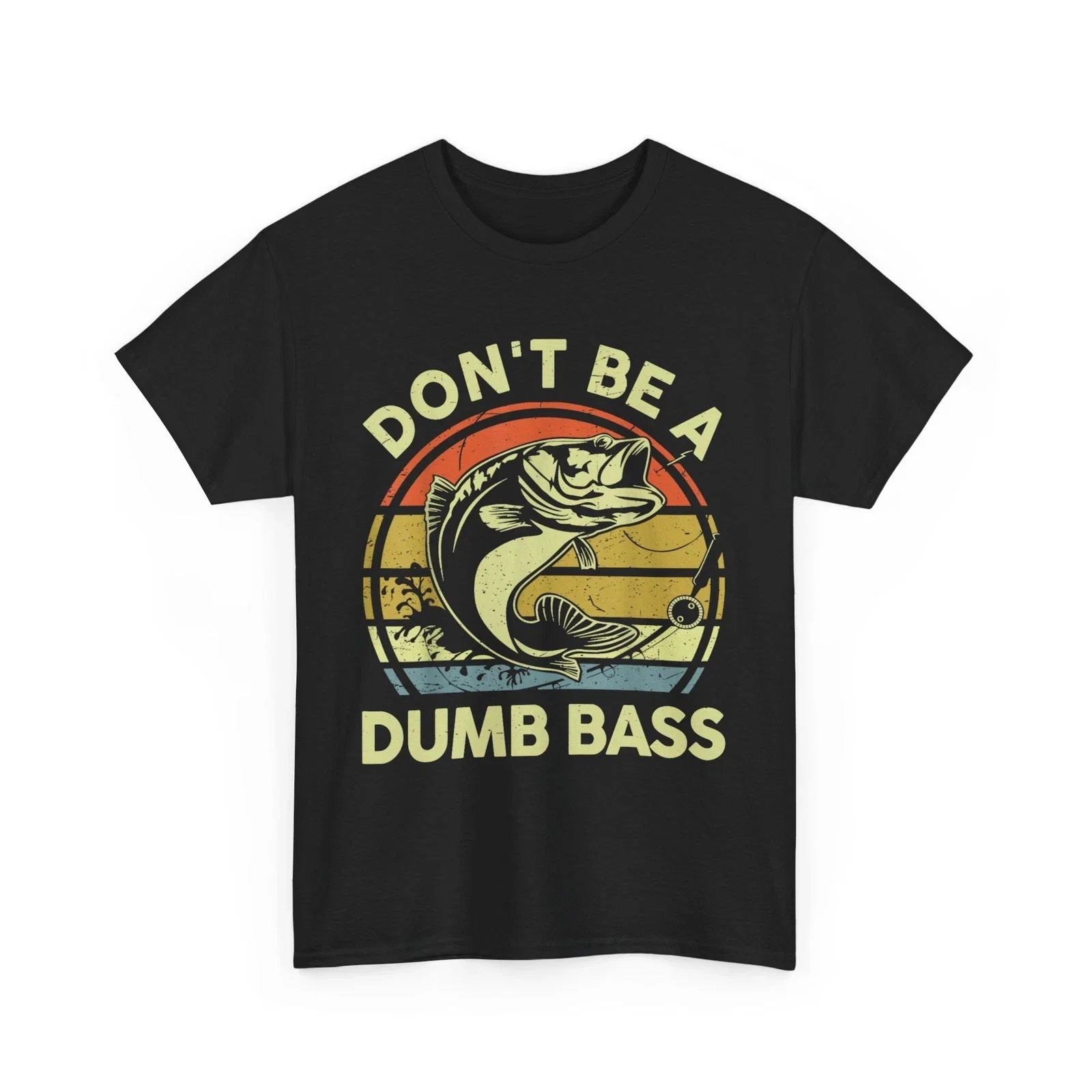 Fishing- Dont Be Dumb Bass Funny Dad - Adult & Kids T-Shirts, Sweatshirts & Hoodies apparel design preview 1