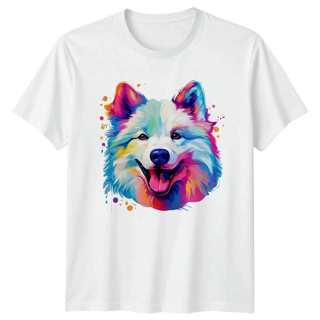 Colorful Samoyed Dog Lover Pet Owner Gift For Him And - Adult & Kids T-Shirts, Sweatshirts & Hoodies apparel design preview 1