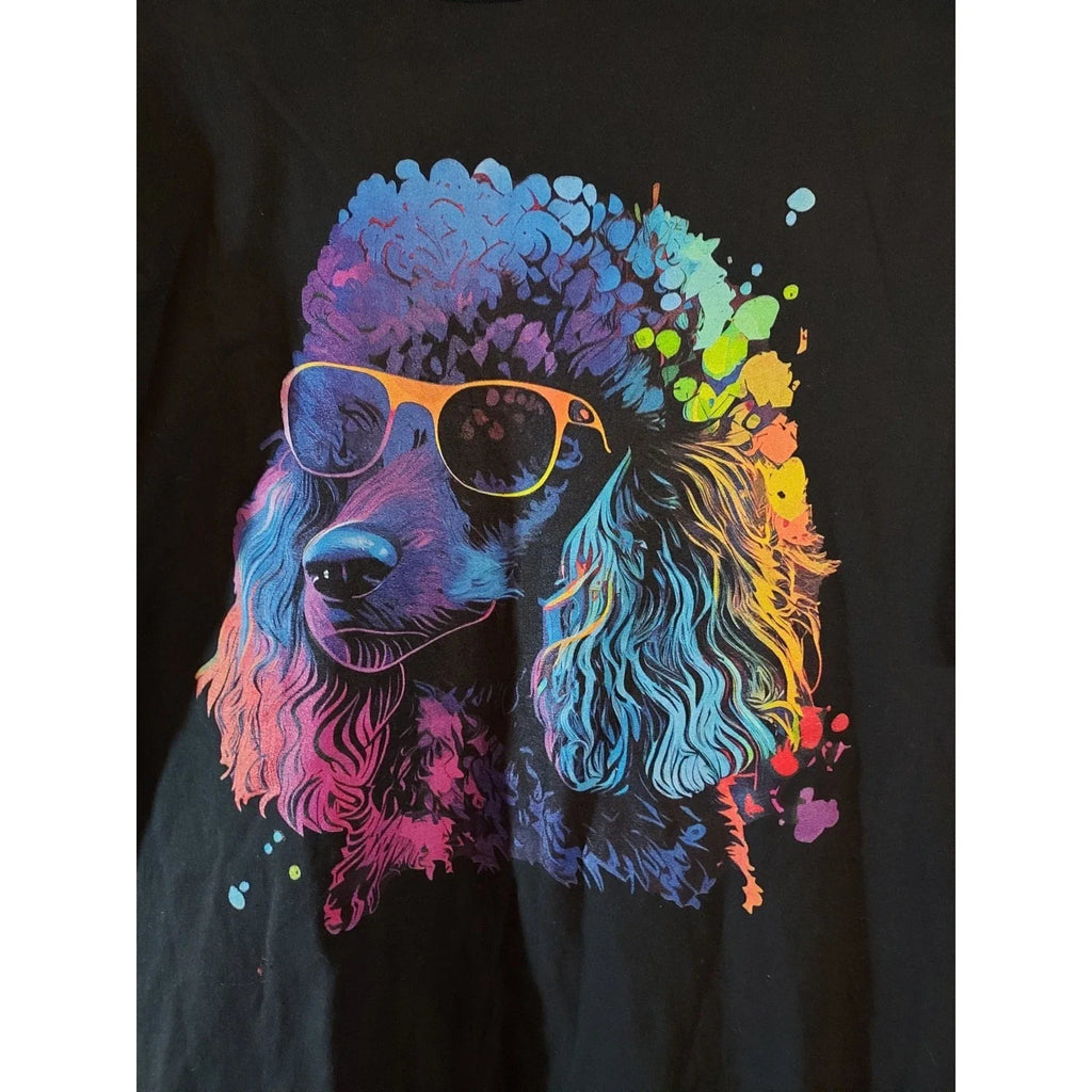 Poodle Pop Art Colorful Portrait Dog Lovers Large - Adult & Kids T-Shirts, Sweatshirts & Hoodies apparel design preview 1