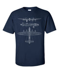 Lancaster Bomber Technical Drawing Blueprint Aircraft - Adult & Kids T-Shirts, Sweatshirts & Hoodies apparel design preview 1