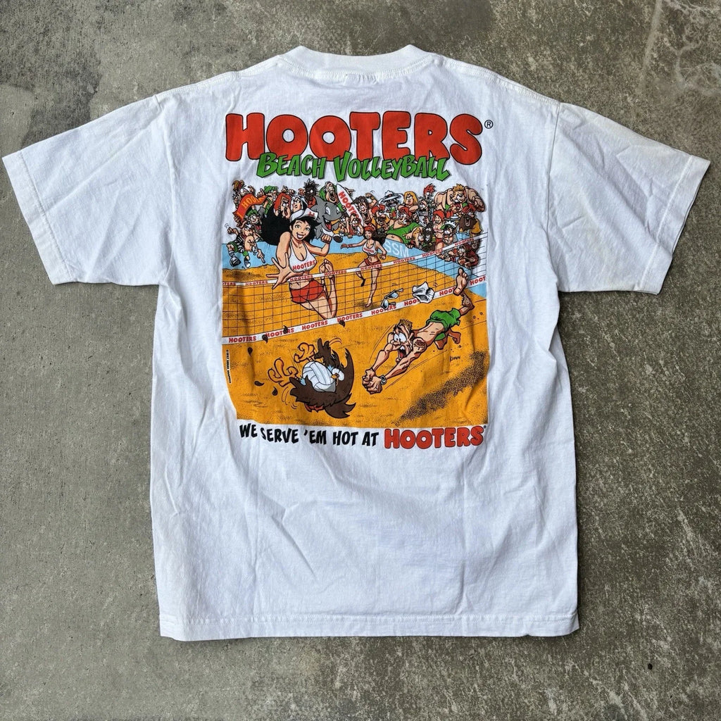 Vintage 90's Hooters Signed Beach Volleyball Large - Adult & Kids T-Shirts, Sweatshirts & Hoodies apparel design preview 1