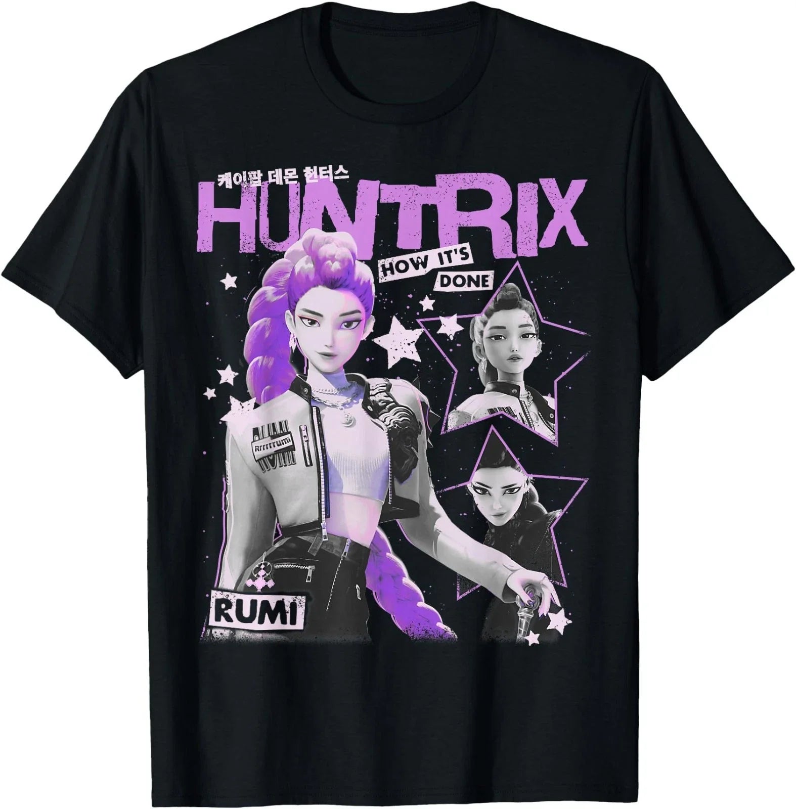 Kpop Demon Hunters Rumi Vintage Y2K Style Poster - Adult & Kids T-Shirts, Sweatshirts & Hoodies apparel design preview 1