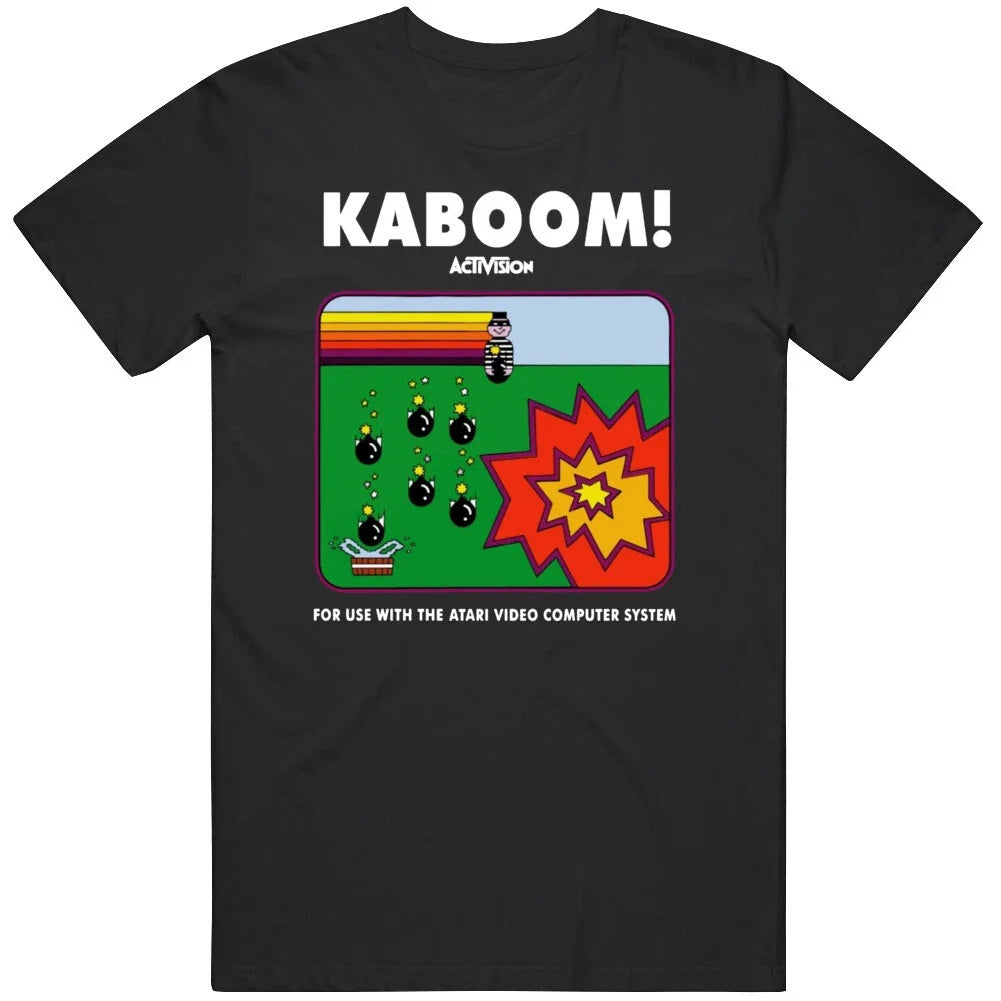 Kaboom Atari 2600 Video Game Fan v3 - Adult & Kids T-Shirts, Sweatshirts & Hoodies apparel design preview 1