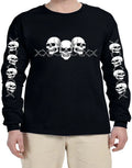 Skull Biker Tattoo Style Graphic Design Long Arm - Adult & Kids T-Shirts, Sweatshirts & Hoodies apparel design preview 1