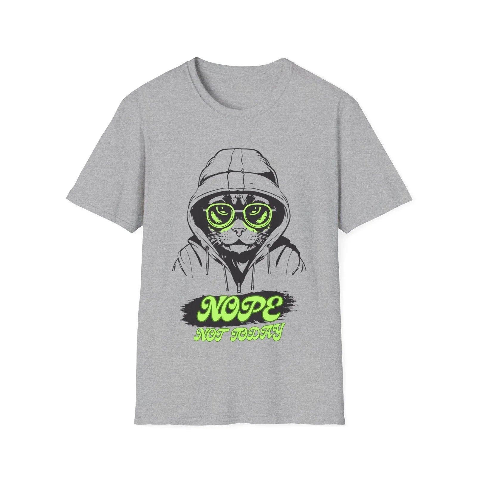 NOPE NOT TODAY Funny Animals Softstyle Gift - Adult & Kids T-Shirts, Sweatshirts & Hoodies apparel design preview 1