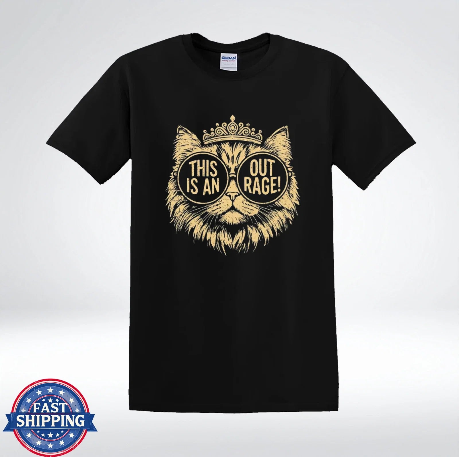 This Is An Outrage Cat Funny Sarcastic Lover Gift - Adult & Kids T-Shirts, Sweatshirts & Hoodies apparel design preview 1