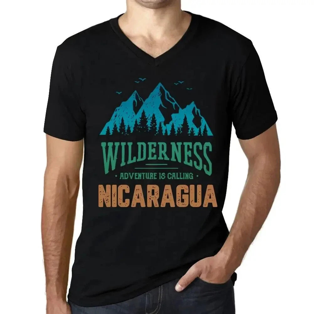Men's Graphic V Neck Wilderness, Adventure Is Calling - Adult & Kids T-Shirts, Sweatshirts & Hoodies apparel design preview 1