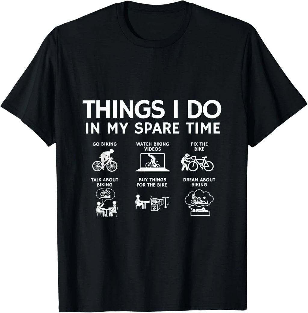 Things I Do in My Spare Time_ Bicycle Cycling Lover - Adult & Kids T-Shirts, Sweatshirts & Hoodies apparel design preview 1
