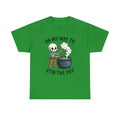 Skeleton Stirring Cauldron On My Way to Stir the Pot - Adult & Kids T-Shirts, Sweatshirts & Hoodies apparel design preview 1