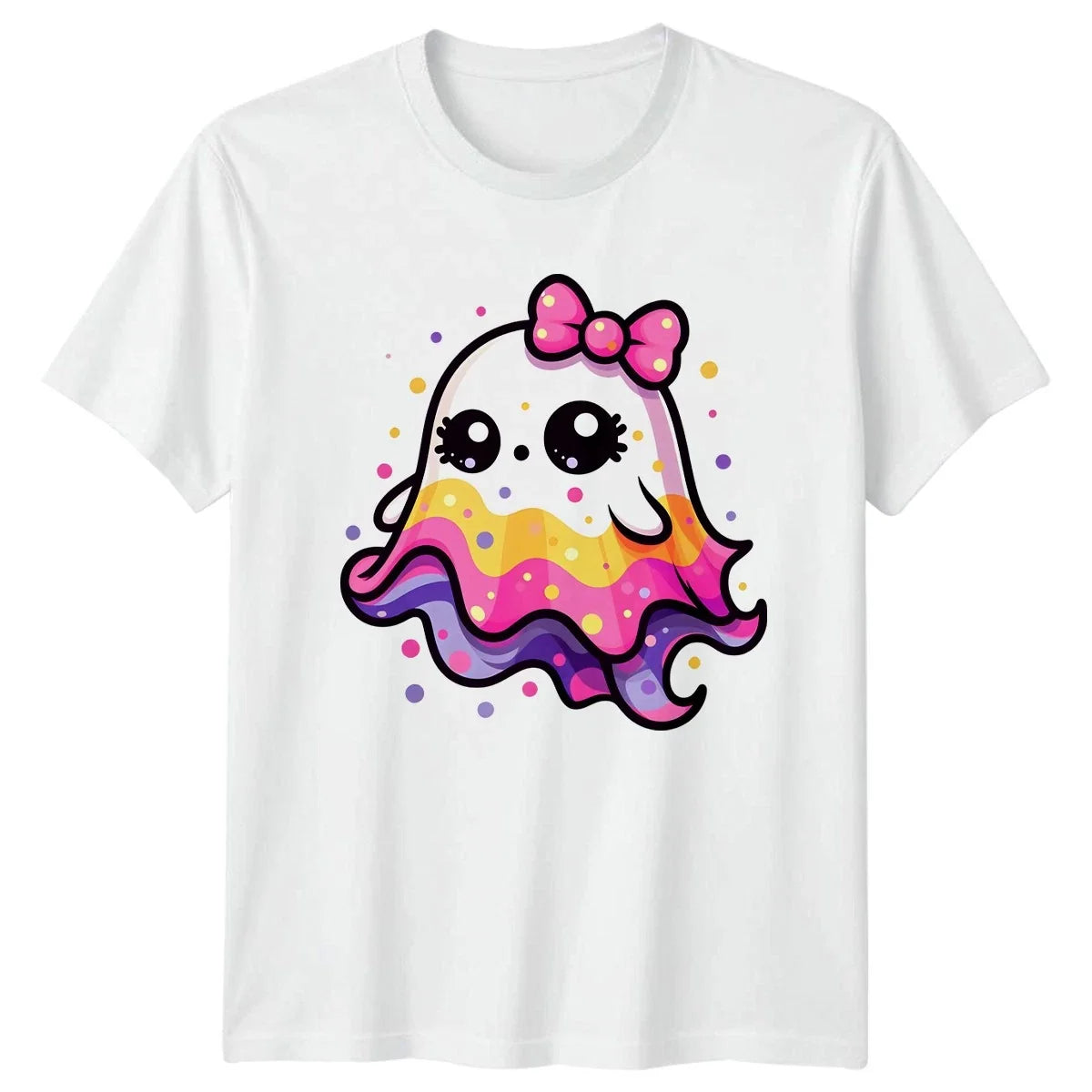 Kawaii Ghost With Pink Bow Womens Cute Halloween Gift - Adult & Kids T-Shirts, Sweatshirts & Hoodies apparel design preview 1