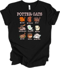 Potter Cats Funny Harry Pawtter Cat Lover Cute Kawaii - Adult & Kids T-Shirts, Sweatshirts & Hoodies apparel design preview 1