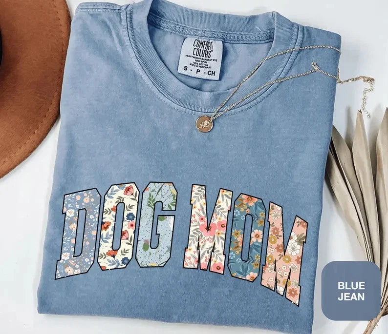 Floral Boho Dog Mom Comfort Pet Lover Gift Soft - Adult & Kids T-Shirts, Sweatshirts & Hoodies apparel design preview 1
