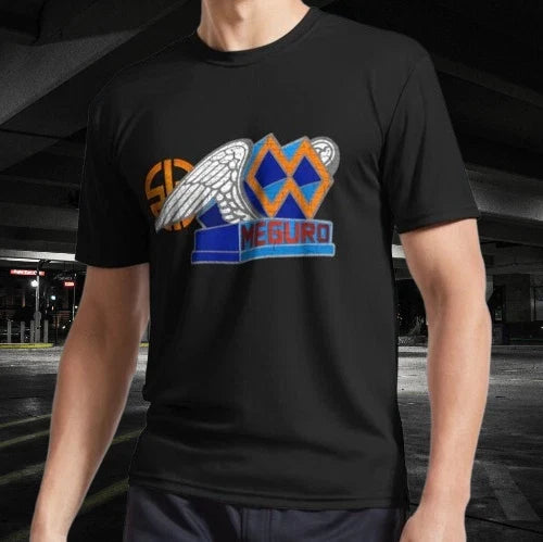 Meguro Moto, Distressed Active Logo Funny Size Mode - Adult & Kids T-Shirts, Sweatshirts & Hoodies apparel design preview 1