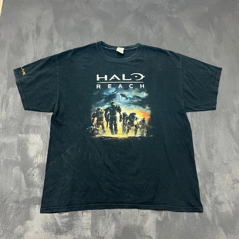 Vintage Halo Reach Mens XL Black 2000s Y2K Video Game - Adult & Kids T-Shirts, Sweatshirts & Hoodies apparel design preview 1
