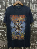 Vintage 90s Sepultura Band "20 YEARS CHAOS A.D" - Adult & Kids T-Shirts, Sweatshirts & Hoodies apparel design preview 1