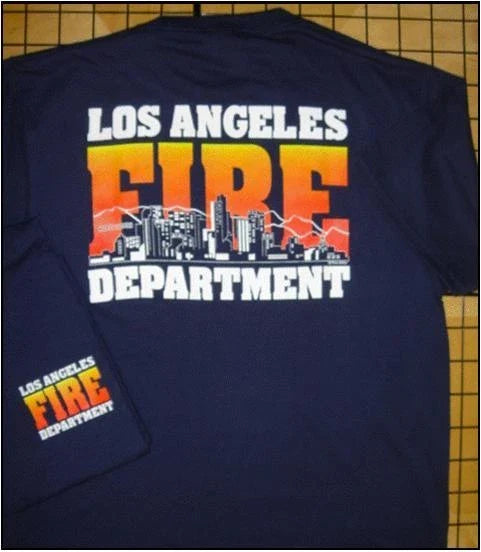 LAFD HOLLYWOOD Skyline Los Angeles City Fire Dept - Adult & Kids T-Shirts, Sweatshirts & Hoodies apparel design preview 1