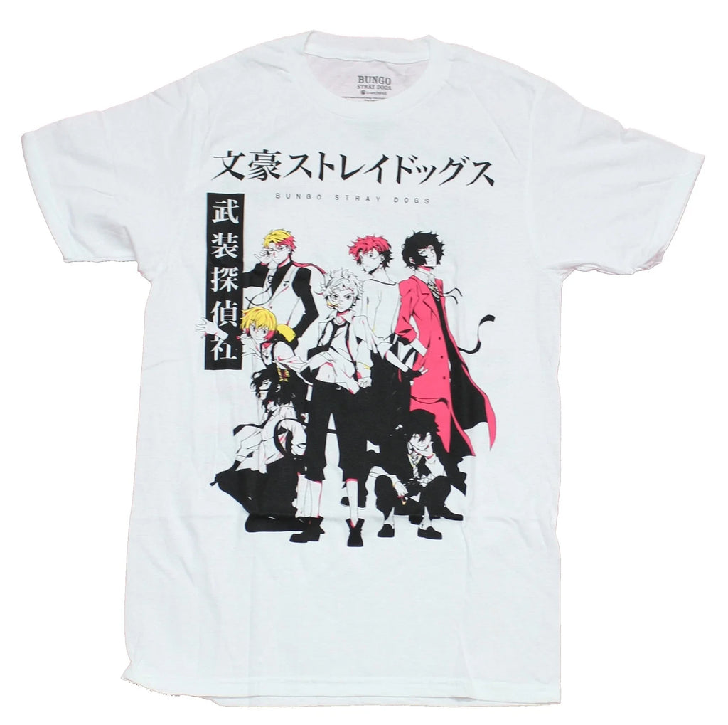 Bungo Stray Dogs Mens -Group Front Back Under Kanji - Adult & Kids T-Shirts, Sweatshirts & Hoodies apparel design preview 1