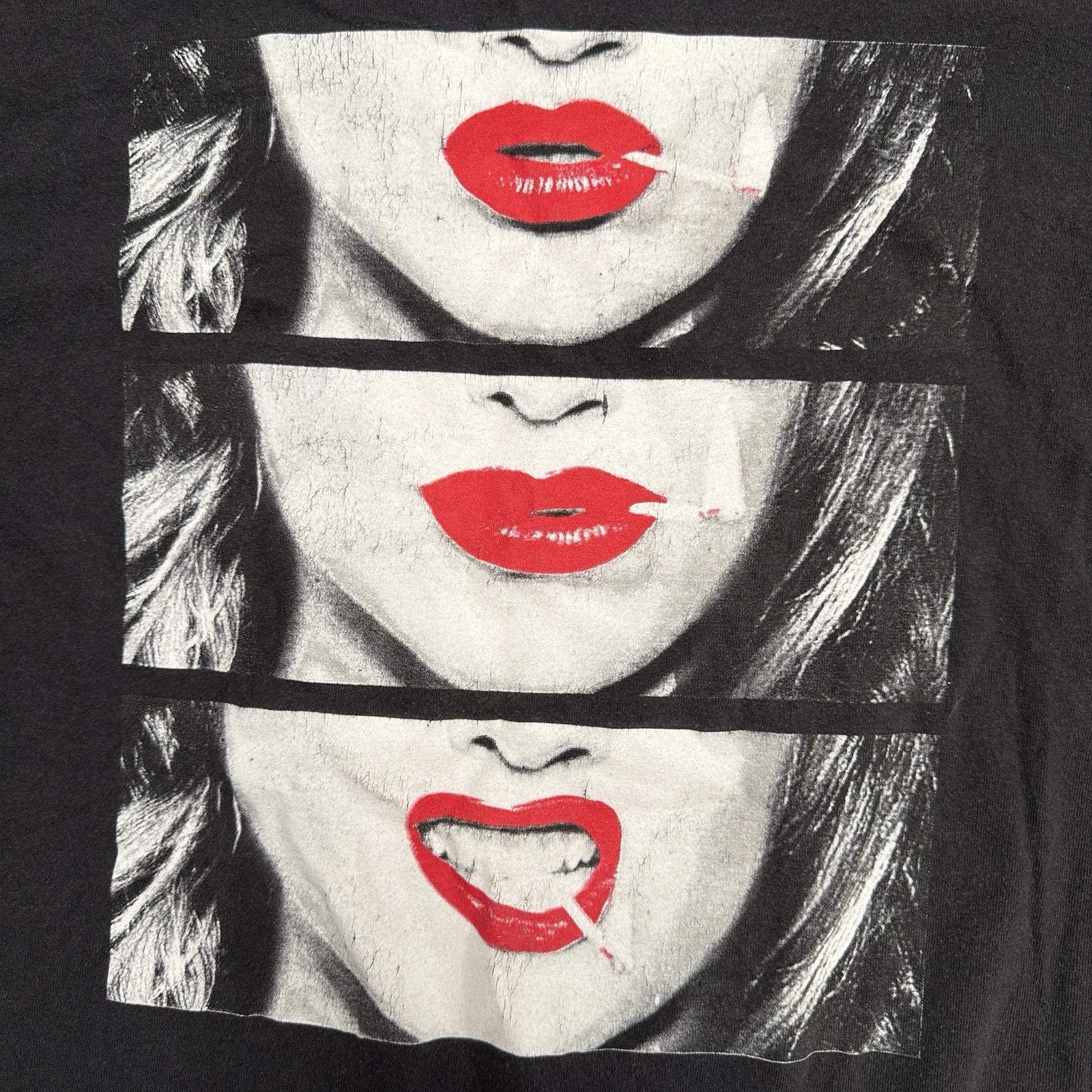 Graphic Lips Black Red Pop Art XL Indie Sleaze Y2K - Adult & Kids T-Shirts, Sweatshirts & Hoodies apparel design preview 1
