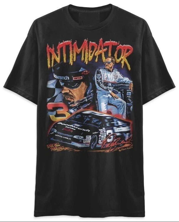 Dale Earnhardt Intimidator Raise Hell Praise 90s - Adult & Kids T-Shirts, Sweatshirts & Hoodies apparel design preview 1