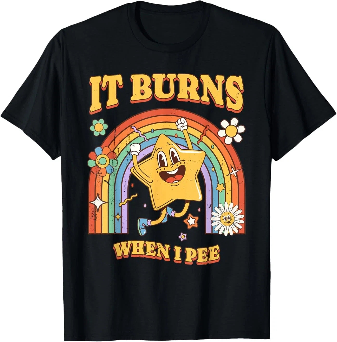 Funny Saying It Burns When I Pee! Sarcastic, Ironic - Adult & Kids T-Shirts, Sweatshirts & Hoodies apparel design preview 1