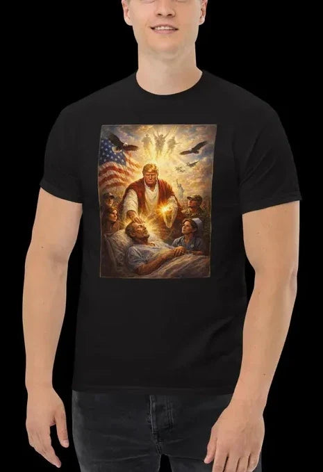 Trump Jesus 2026 Humor Divine Leader Meme - Adult & Kids T-Shirts, Sweatshirts & Hoodies apparel design preview 1