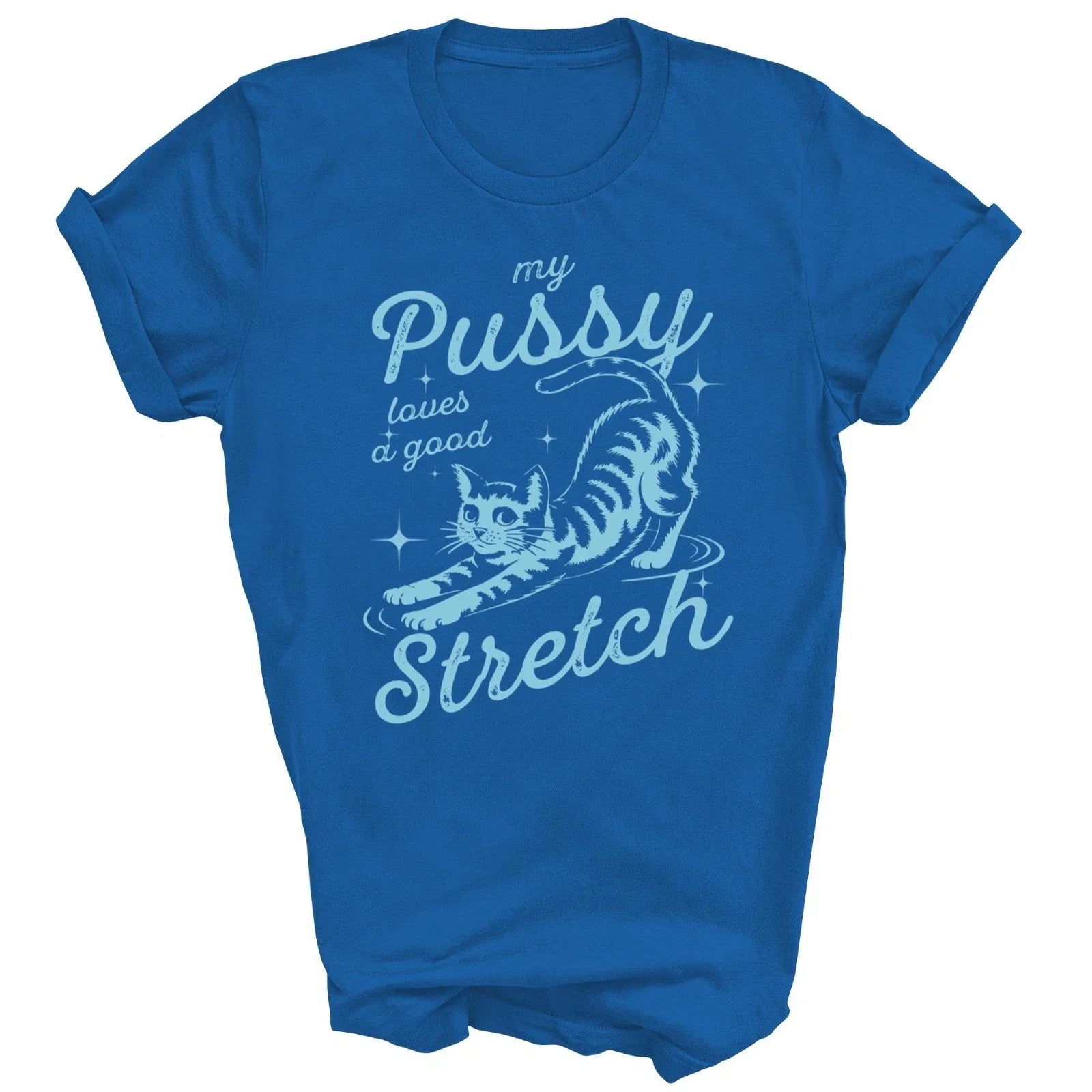 My Pussy Loves A Good Stretch Funny Cat Gift - Adult & Kids T-Shirts, Sweatshirts & Hoodies apparel design preview 1