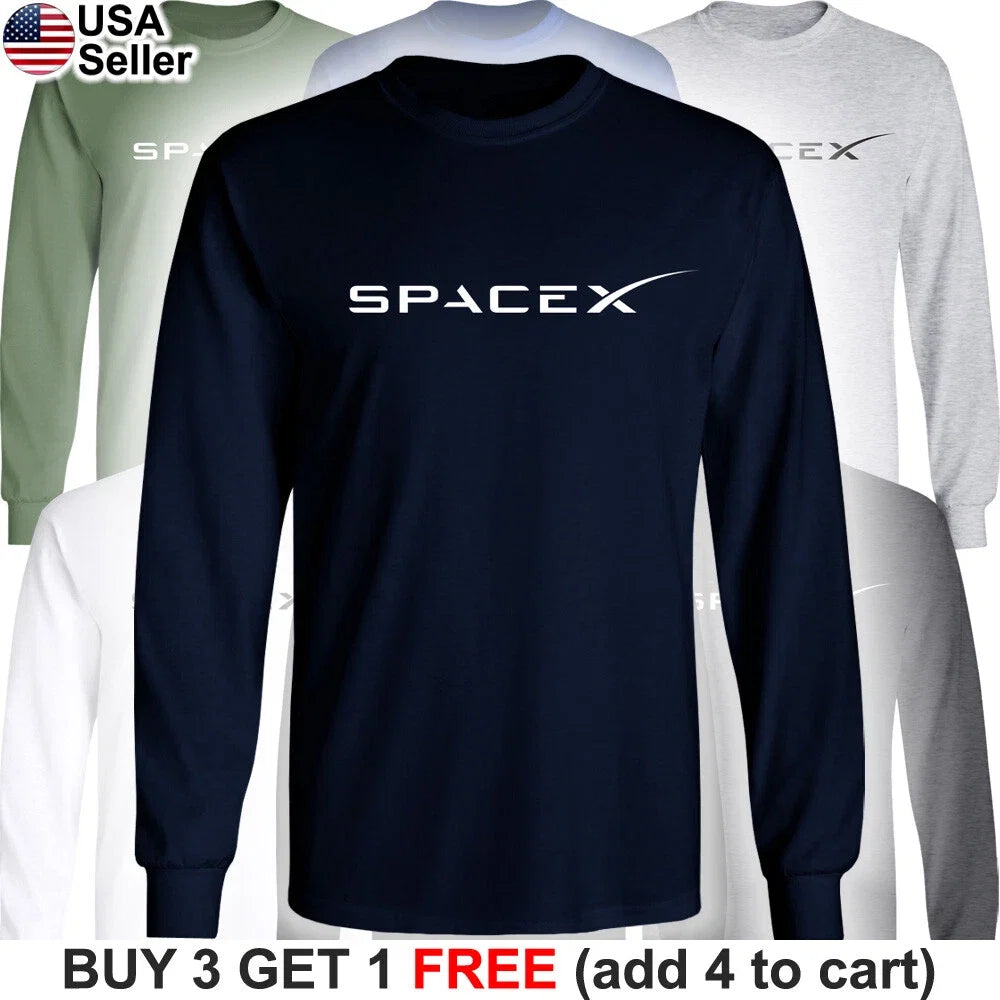 SpaceX Long Space X Exploration Aerospace NASA Elon - Adult & Kids T-Shirts, Sweatshirts & Hoodies apparel design preview 1