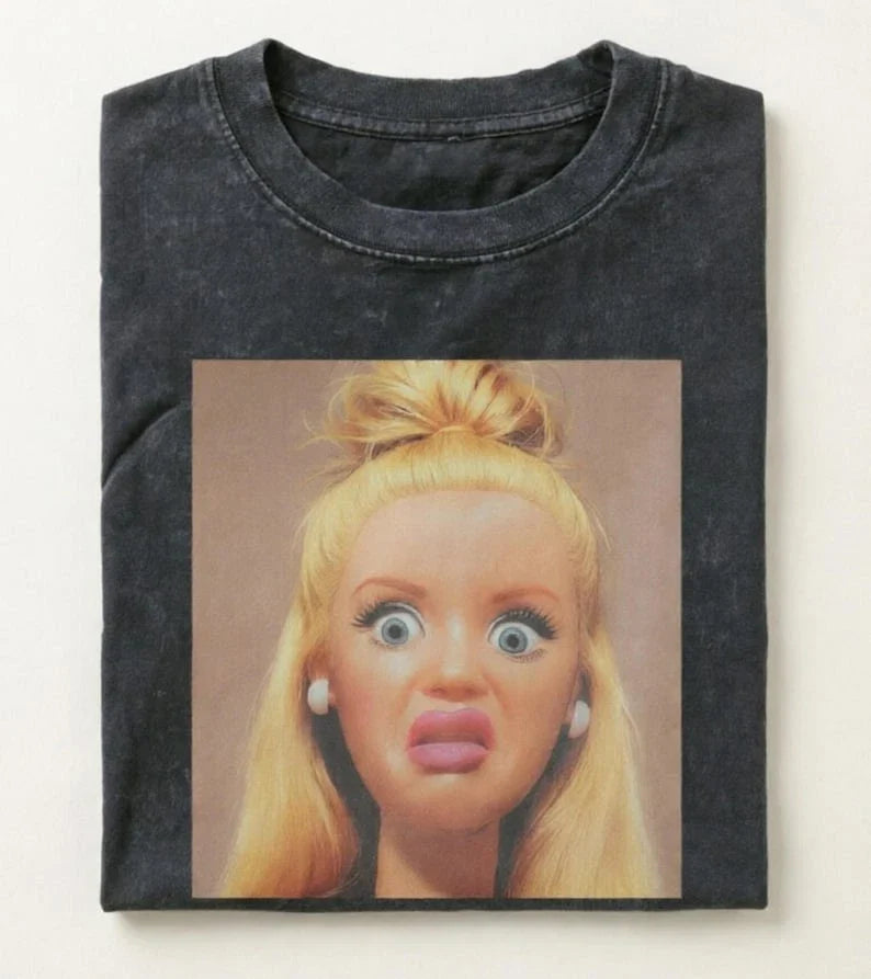 Shocked Doll Funny Meme Disgusted Sarcastic Ironic - Adult & Kids T-Shirts, Sweatshirts & Hoodies apparel design preview 1