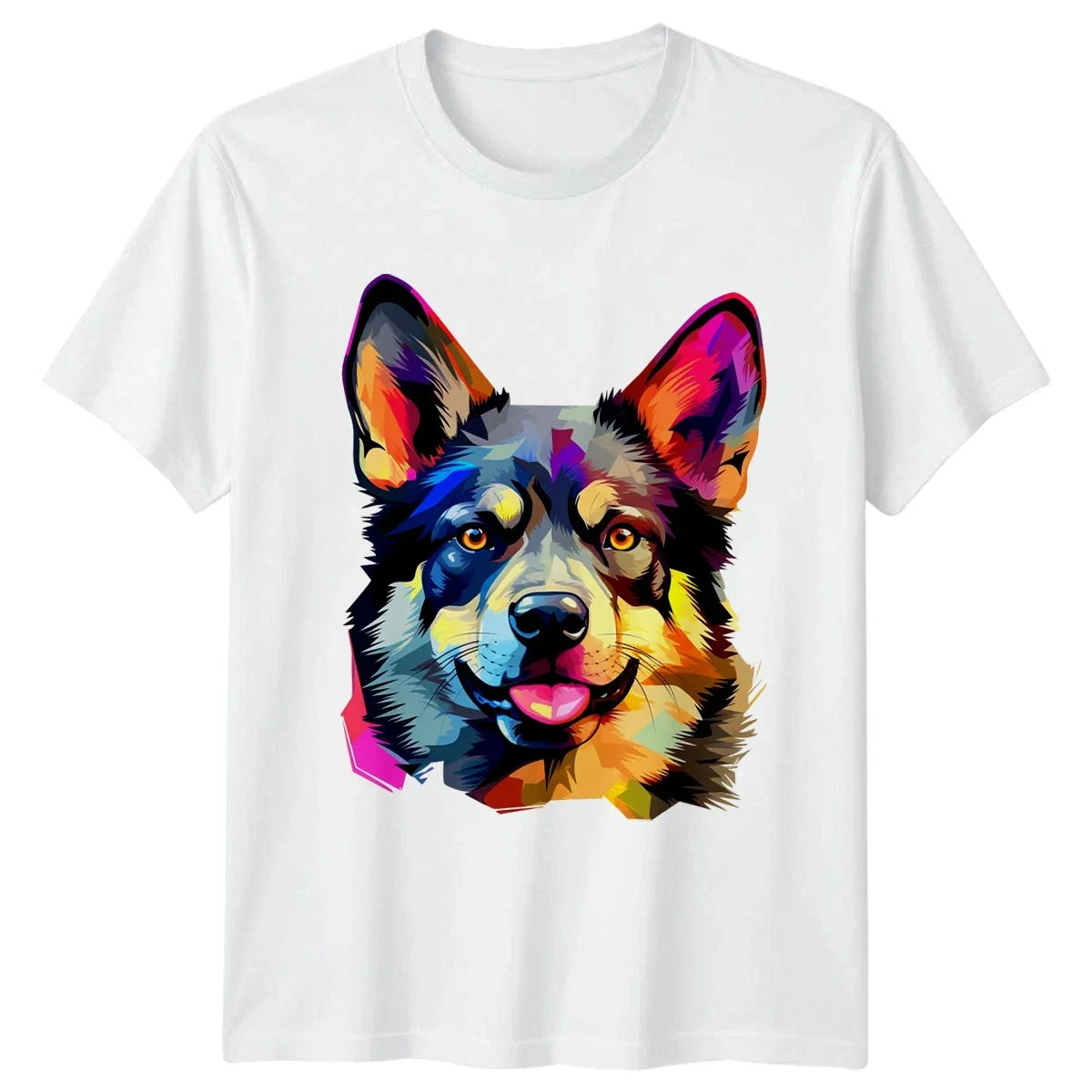 Colorful Husky Dog Face Pet Lover Gift For Him And - Adult & Kids T-Shirts, Sweatshirts & Hoodies apparel design preview 1