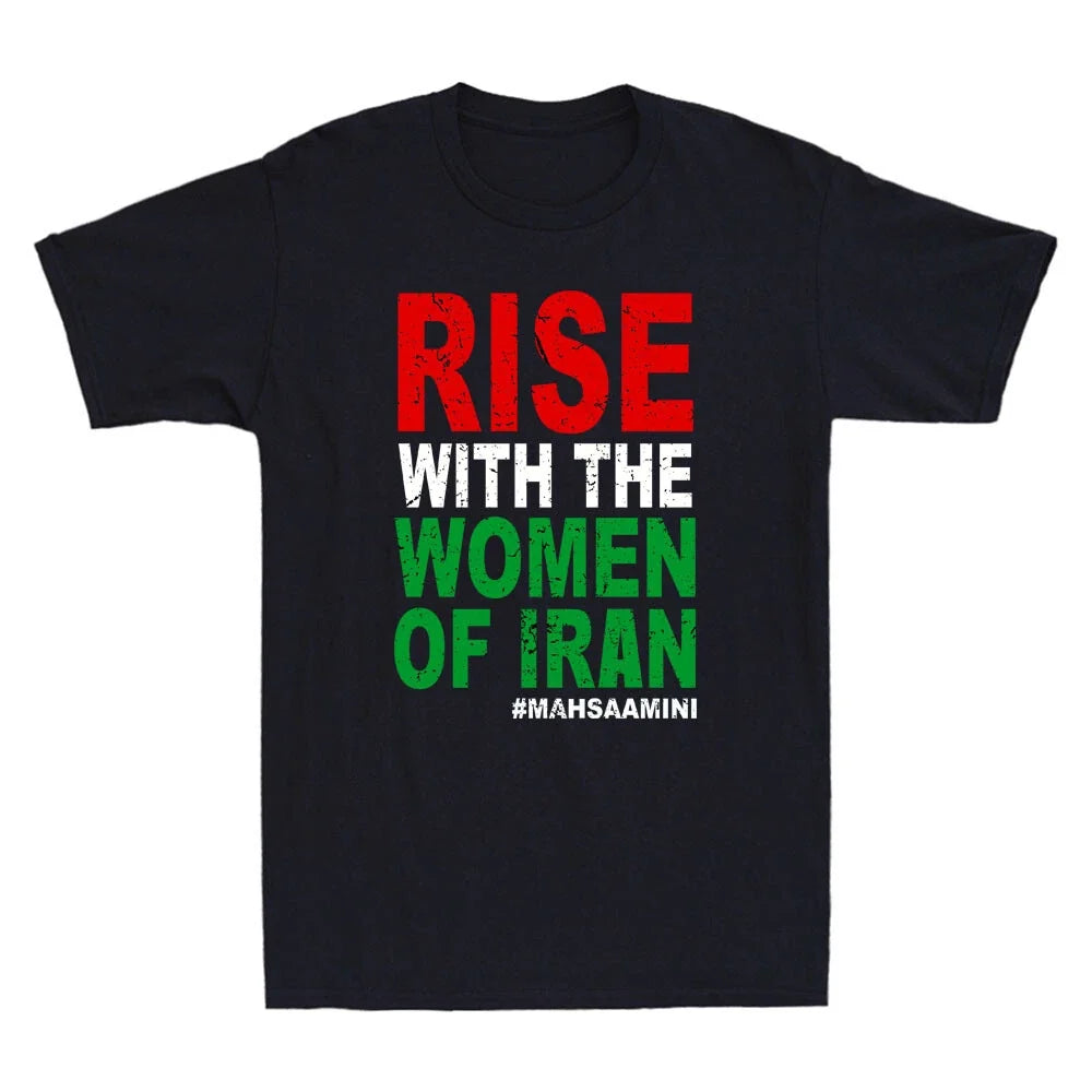 Rise With The Women Of Iran Life Freedom Funny Saying - Adult & Kids T-Shirts, Sweatshirts & Hoodies apparel design preview 1