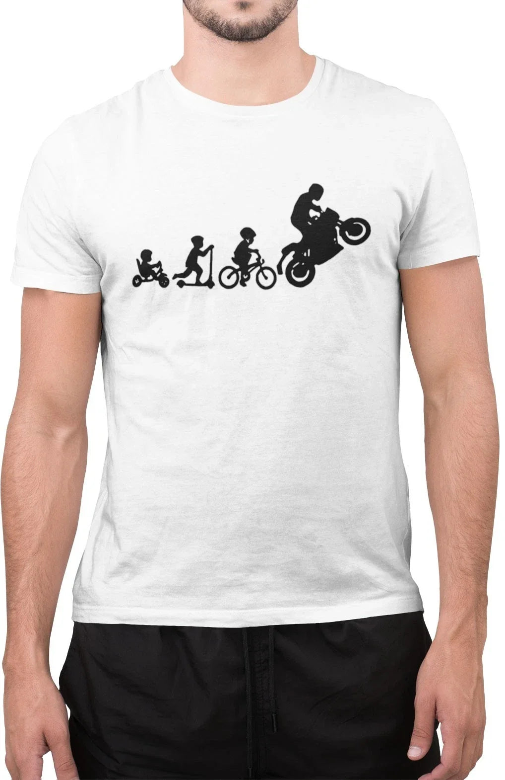 Funny Motorbike Evolution Biker Racing Racer Novelty - Adult & Kids T-Shirts, Sweatshirts & Hoodies apparel design preview 1
