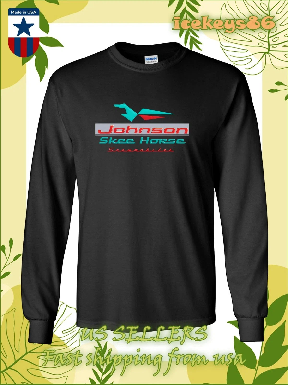 Johnson Skee-Horse Snowmobile Men's American Size - Adult & Kids T-Shirts, Sweatshirts & Hoodies apparel design preview 1