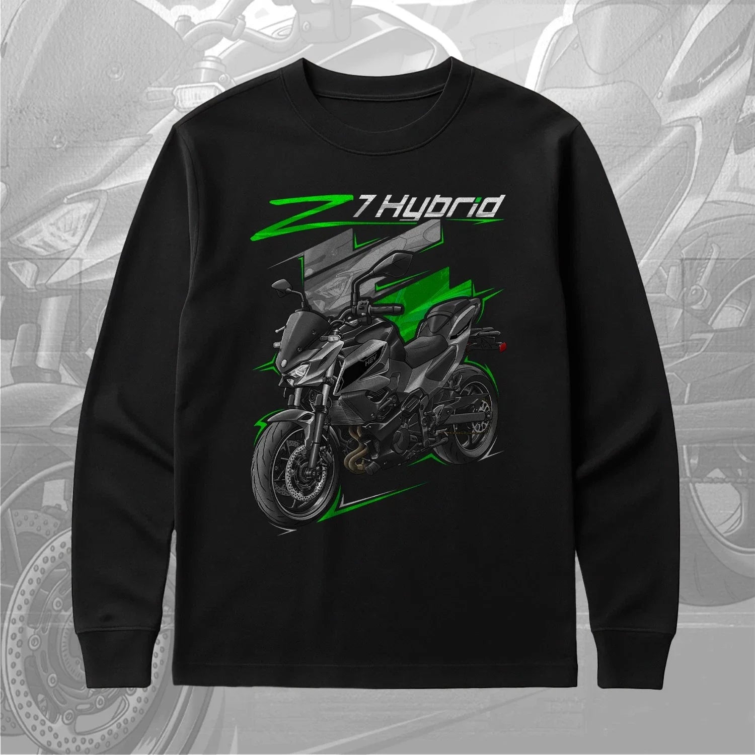 Kawasaki Z7 Hybrid 2024-2025 for Riders fan - Adult & Kids T-Shirts, Sweatshirts & Hoodies apparel design preview 1