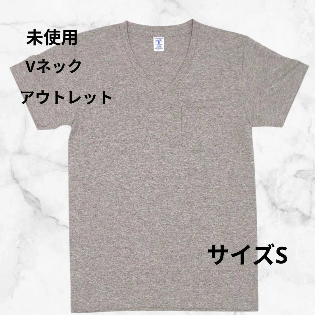 Velva Sheen Gray V-Neck Size S Pocket Pre-Owned - Adult & Kids T-Shirts, Sweatshirts & Hoodies apparel design preview 1