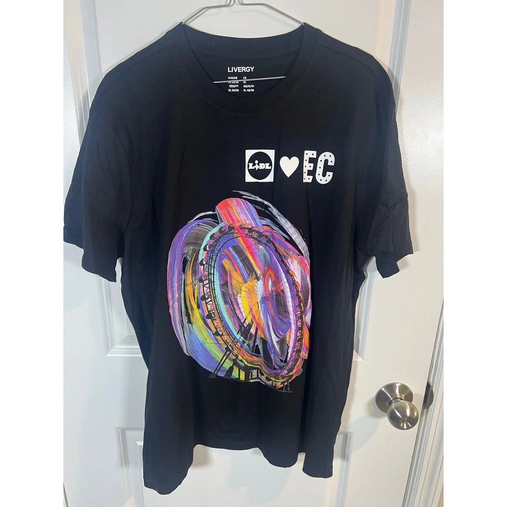 Livergy Mens Lidl Ferris Wheel Graphic Black XL - Adult & Kids T-Shirts, Sweatshirts & Hoodies apparel design preview 1
