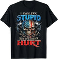 NEW! I Can Fix Stupid But It's Gonna Hurt Skull - Adult & Kids T-Shirts, Sweatshirts & Hoodies apparel design preview 1