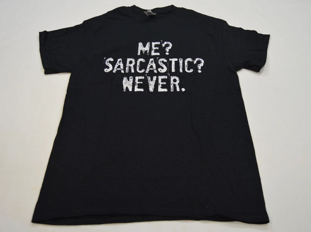 Me? Sarcastic? Never Mens Small Funny Sarcasm Comic - Adult & Kids T-Shirts, Sweatshirts & Hoodies apparel design preview 1