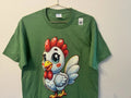 NWT Cute Cartoon Chibi Chicken Kawaii Rooster Green - Adult & Kids T-Shirts, Sweatshirts & Hoodies apparel design preview 1