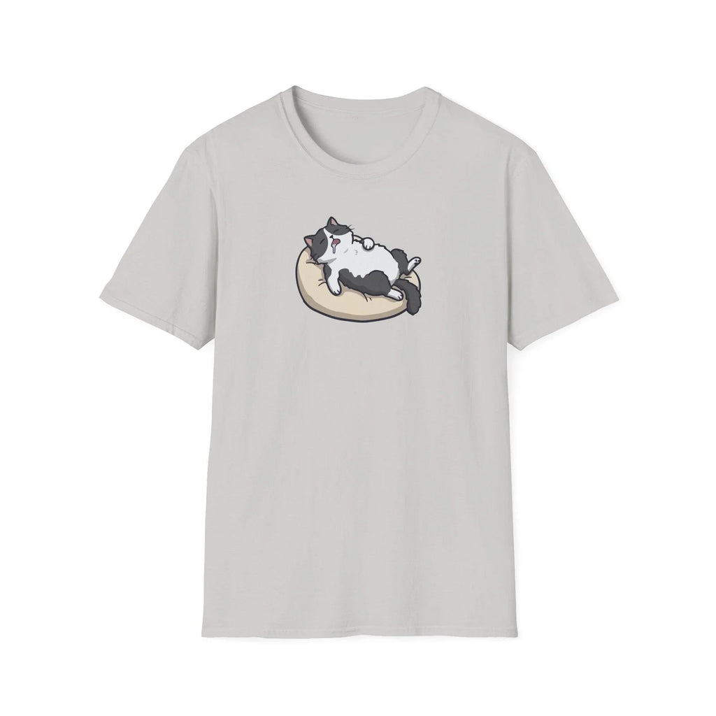 Sleeping Cat Illustration Kawaii on Pillow - Adult & Kids T-Shirts, Sweatshirts & Hoodies apparel design preview 1
